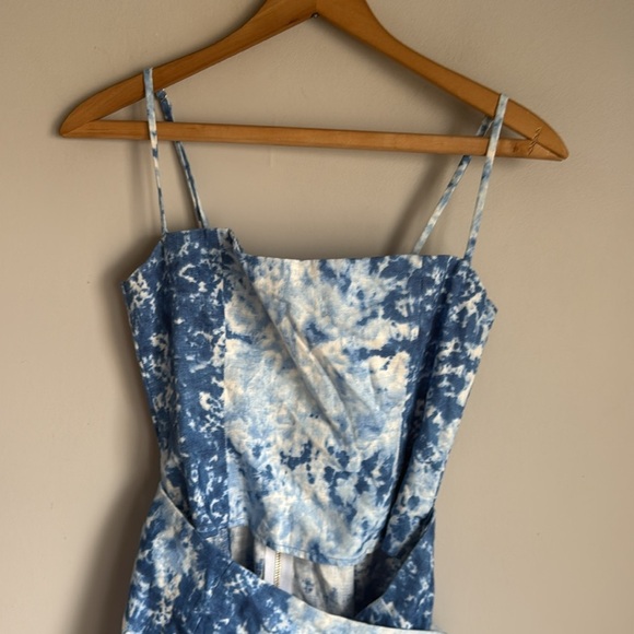 Reformation Marseilles Shibori Linen Minidress 4 - Picture 3 of 12